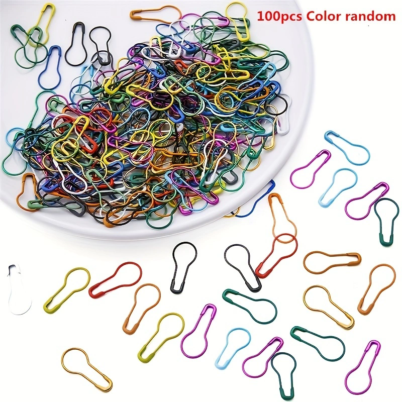 Pom Pom Maker Tool - 100pcs Mix Safety Pins Metal Gourd