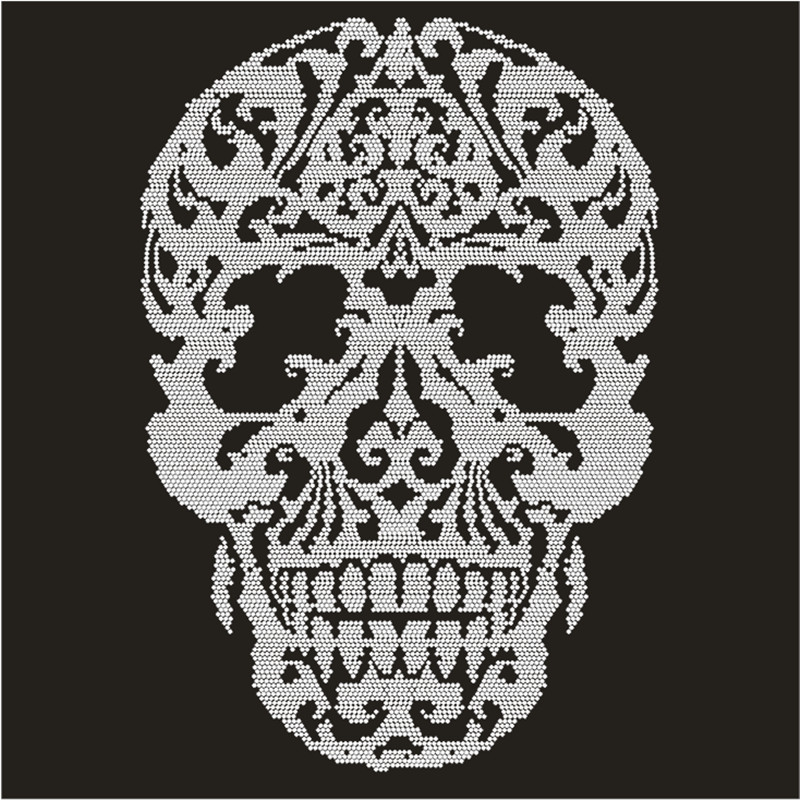 Skull Hotfix Strass Motif Cust – Hotfix Rhinestone Sheet Bewertung und Preis