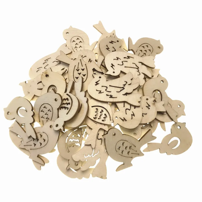 50pcs Wooden Bird Pattern DIY  – Embellishments For Scrapbooking Bewertung und Preis