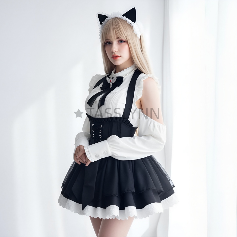 Cat Ear Nun Maid Dress Women's – Embellish Knit Bewertung und Preis