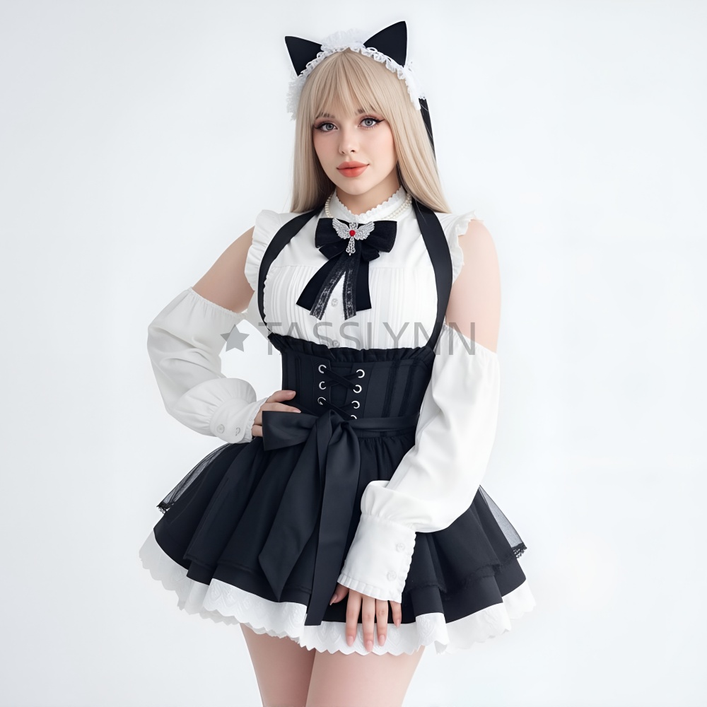 Cat Ear Nun Maid Dress Women's – Embellish Knit Bewertung und Preis