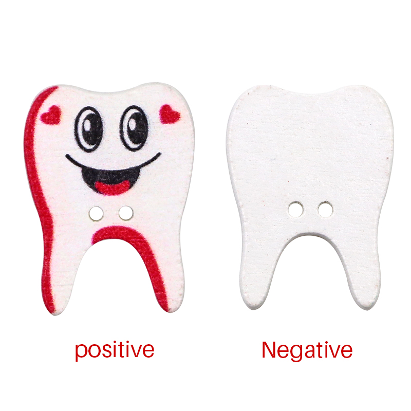 50/100pcs Wooden Button Tooth  – Embellishments For Scrapbooking Bewertung und Preis