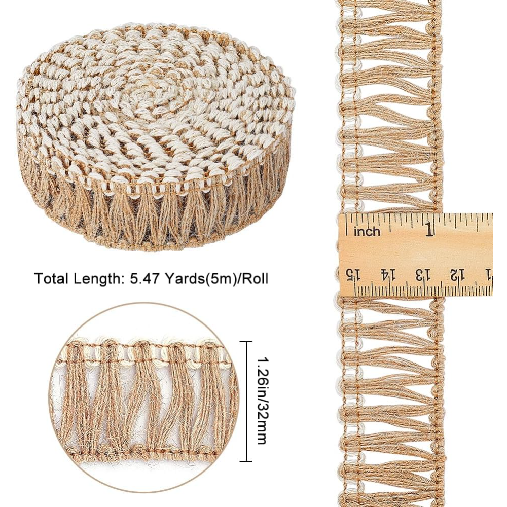 5 Meters Burlap Fringe Tassel  – Tassel Fringe Trim Bewertung und Preis