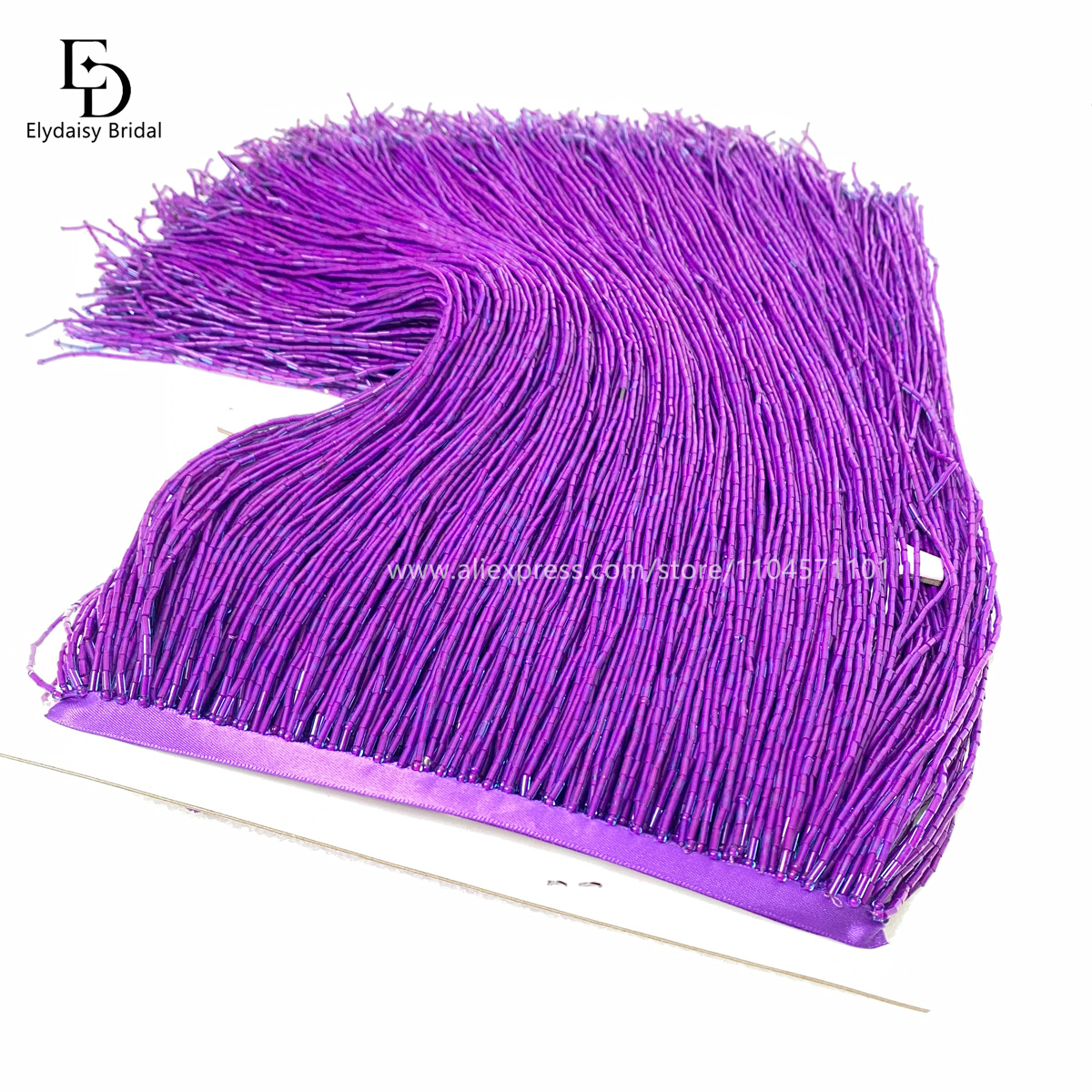 30CM Long Purple Green Black B – Beaded Trim Fringe Bewertung und Preis