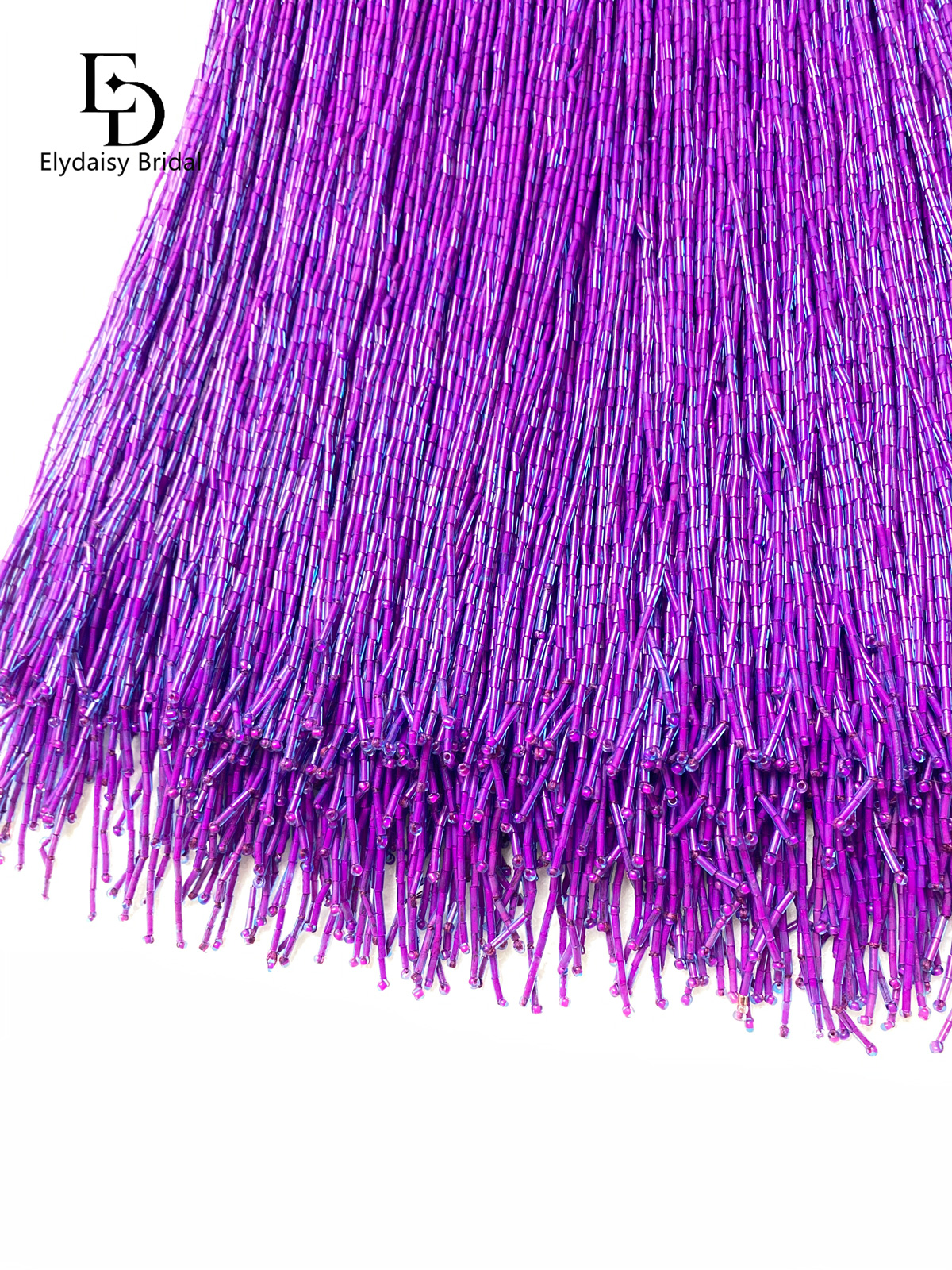 30CM Long Purple Green Black B – Beaded Trim Fringe Bewertung und Preis