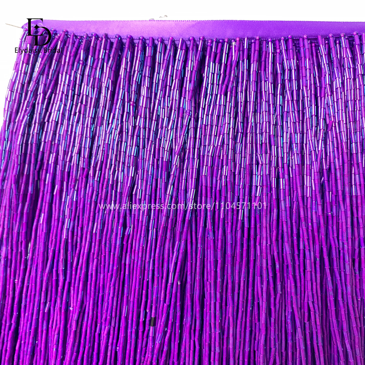 30CM Long Purple Green Black B – Beaded Trim Fringe Bewertung und Preis