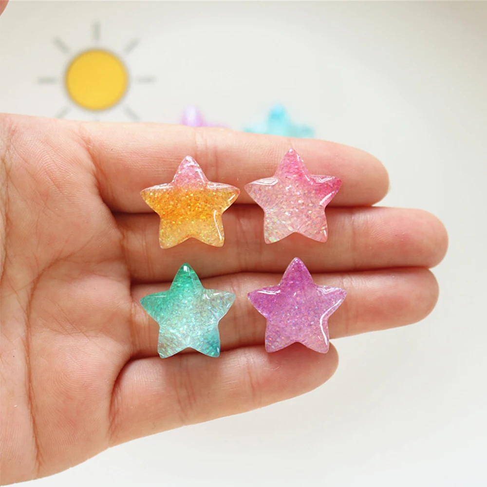 10PCS Gradient Star Series Res – Christmas Craft Embellishment Bewertung und Preis