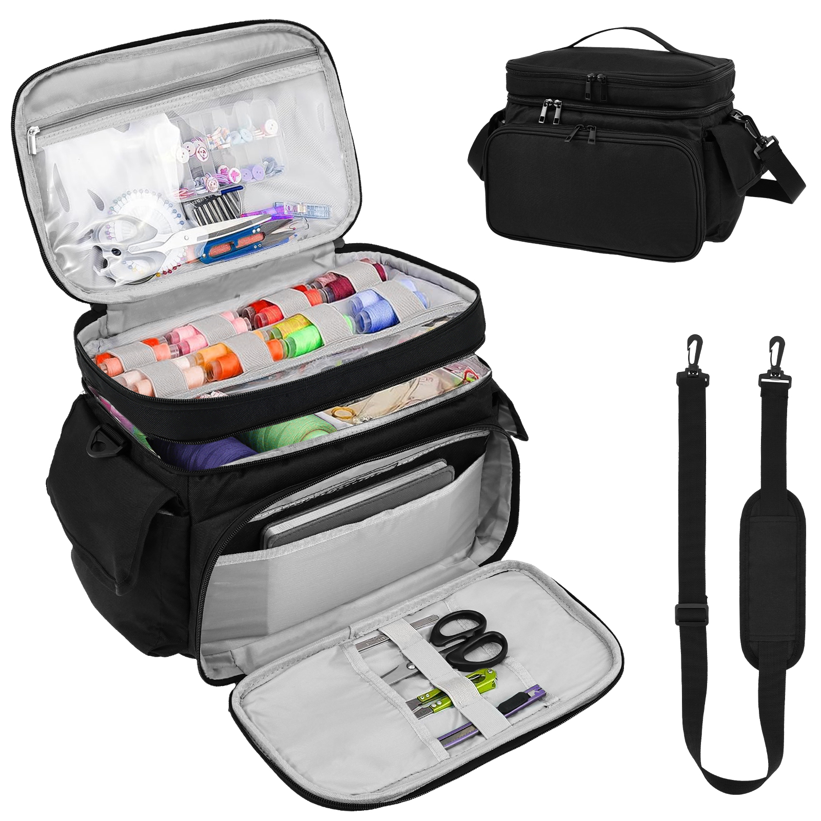 Large Sewing Bag Wool Knitting – Craft Embellishment Storage Bewertung und Preis