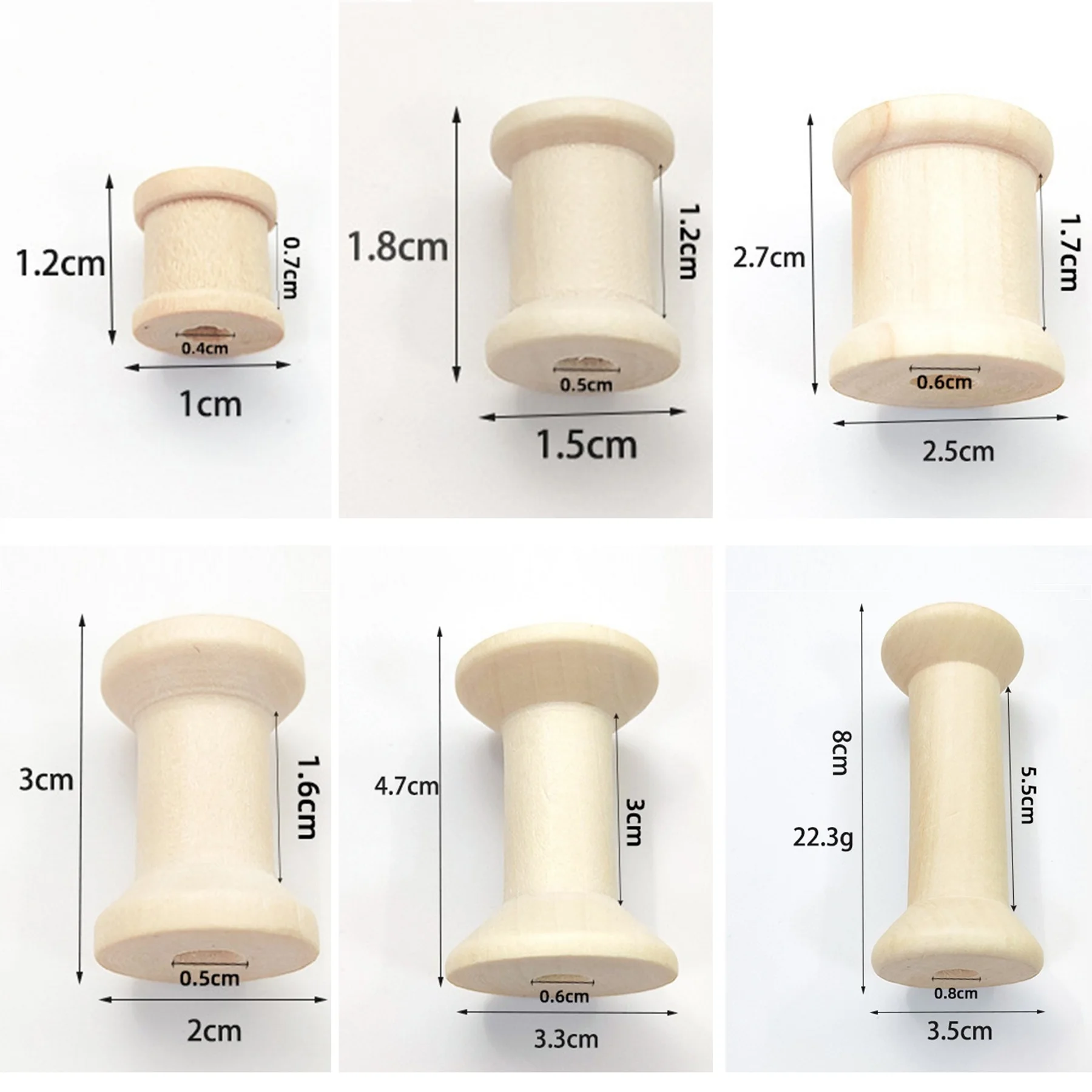 10/5Pcs Mini Wooden Bobbins Em – Organza Ribbon Spool Bewertung und Preis