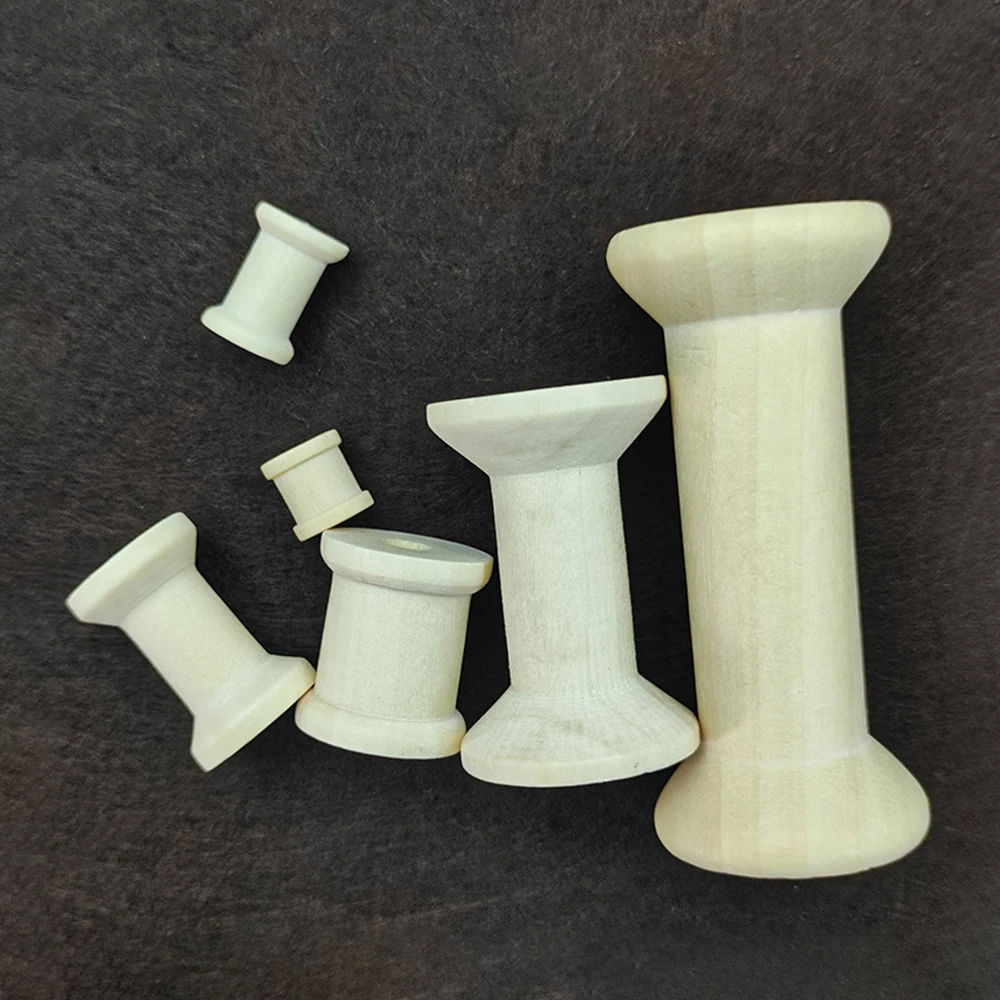10/5Pcs Mini Wooden Bobbins Em – Organza Ribbon Spool Bewertung und Preis