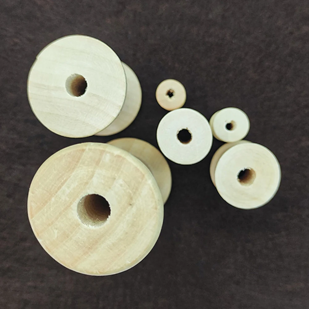 10/5Pcs Mini Wooden Bobbins Em – Organza Ribbon Spool Bewertung und Preis