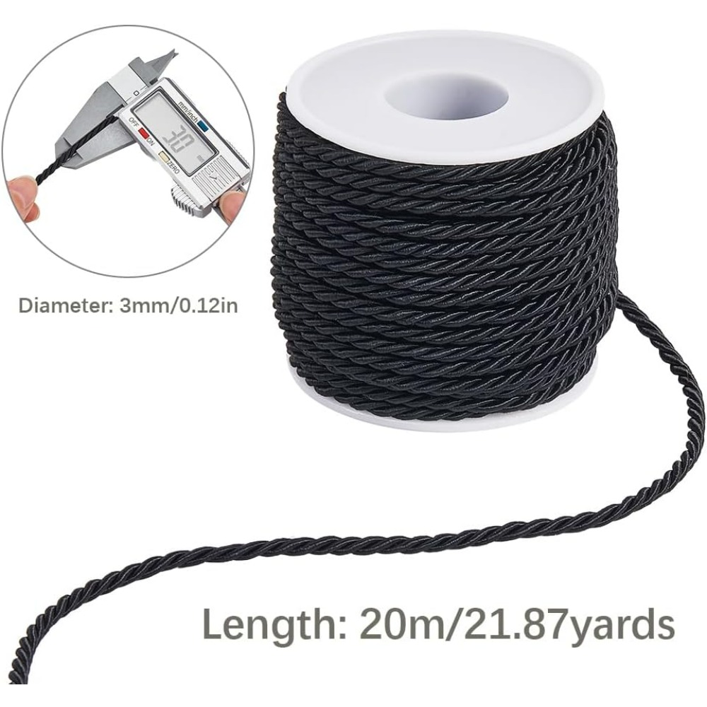 22 Yards 3mm Twisted Cord Deco – Cord Trim Twisted Bewertung und Preis