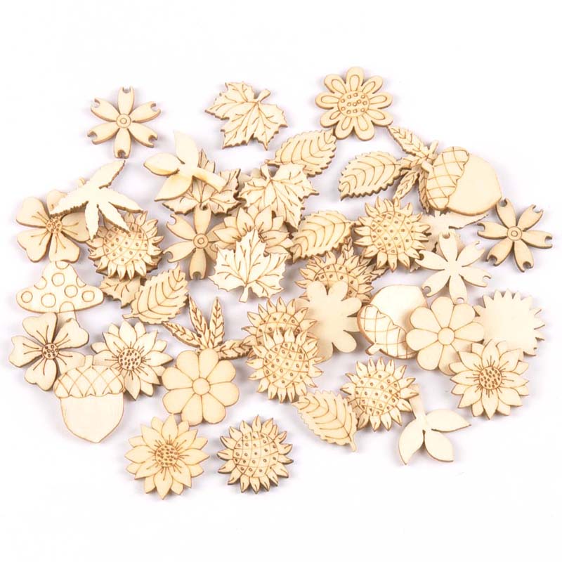 30Pcs 25-30mm Wood DIY Accesso – Embellishments For Scrapbooking Bewertung und Preis