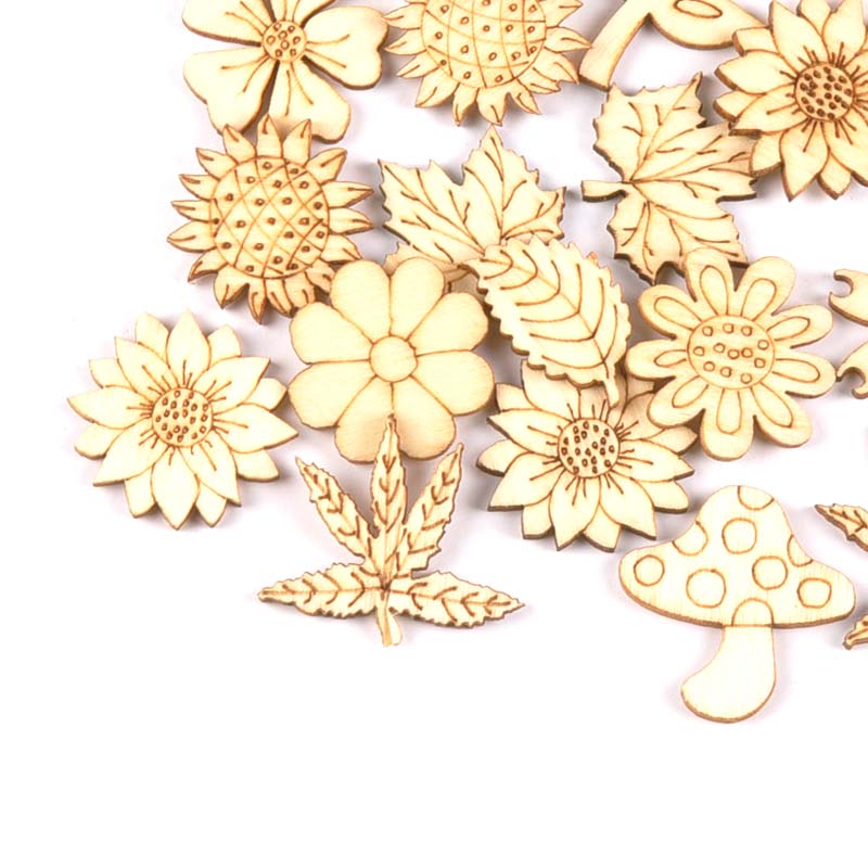 30Pcs 25-30mm Wood DIY Accesso – Embellishments For Scrapbooking Bewertung und Preis