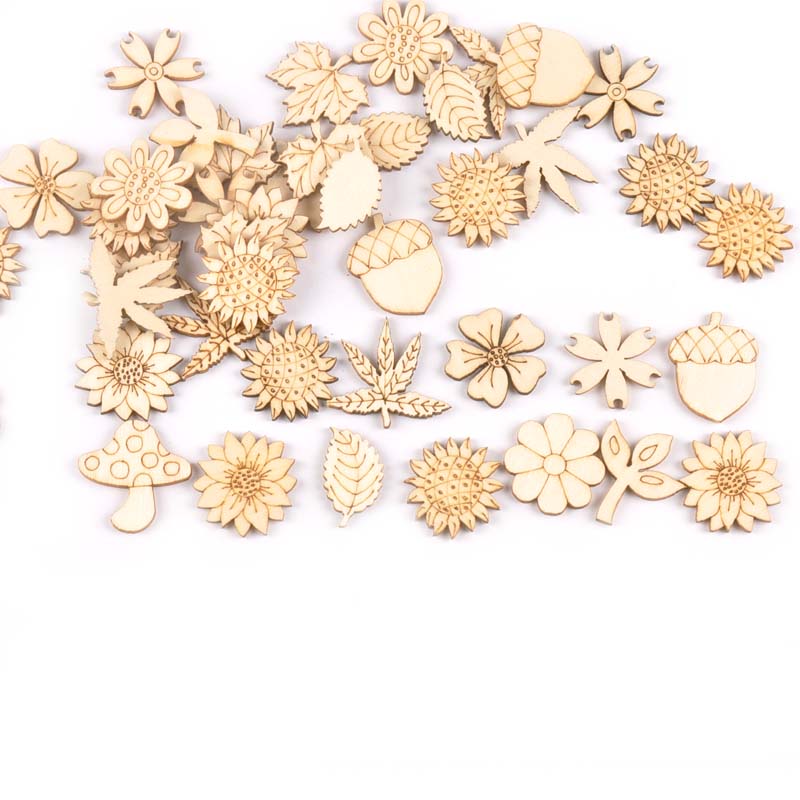 30Pcs 25-30mm Wood DIY Accesso – Embellishments For Scrapbooking Bewertung und Preis