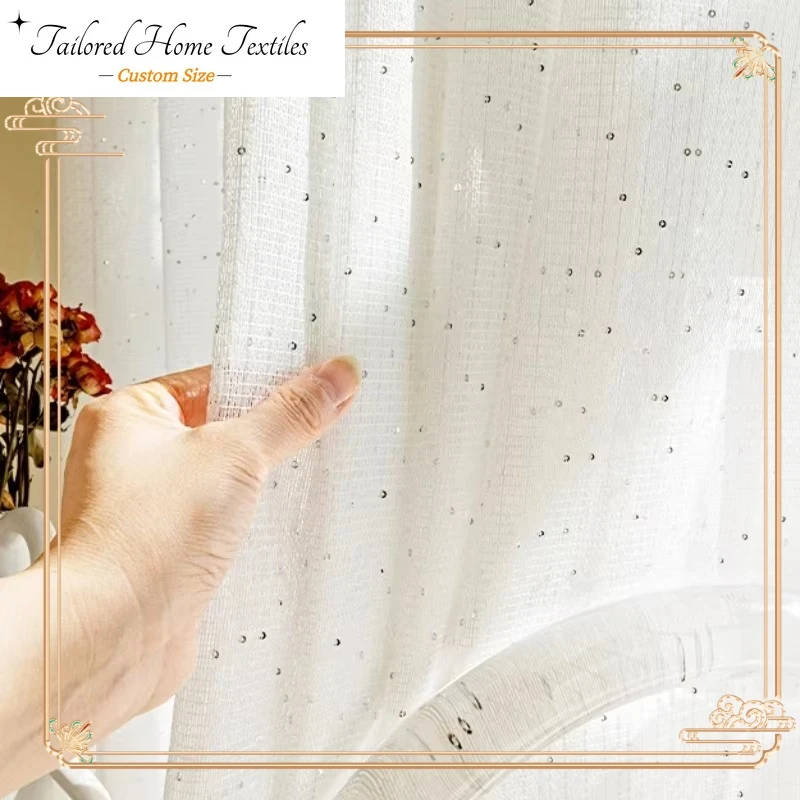 French Sheer Curtains for Livi – Sequin Fabric Panel Bewertung und Preis