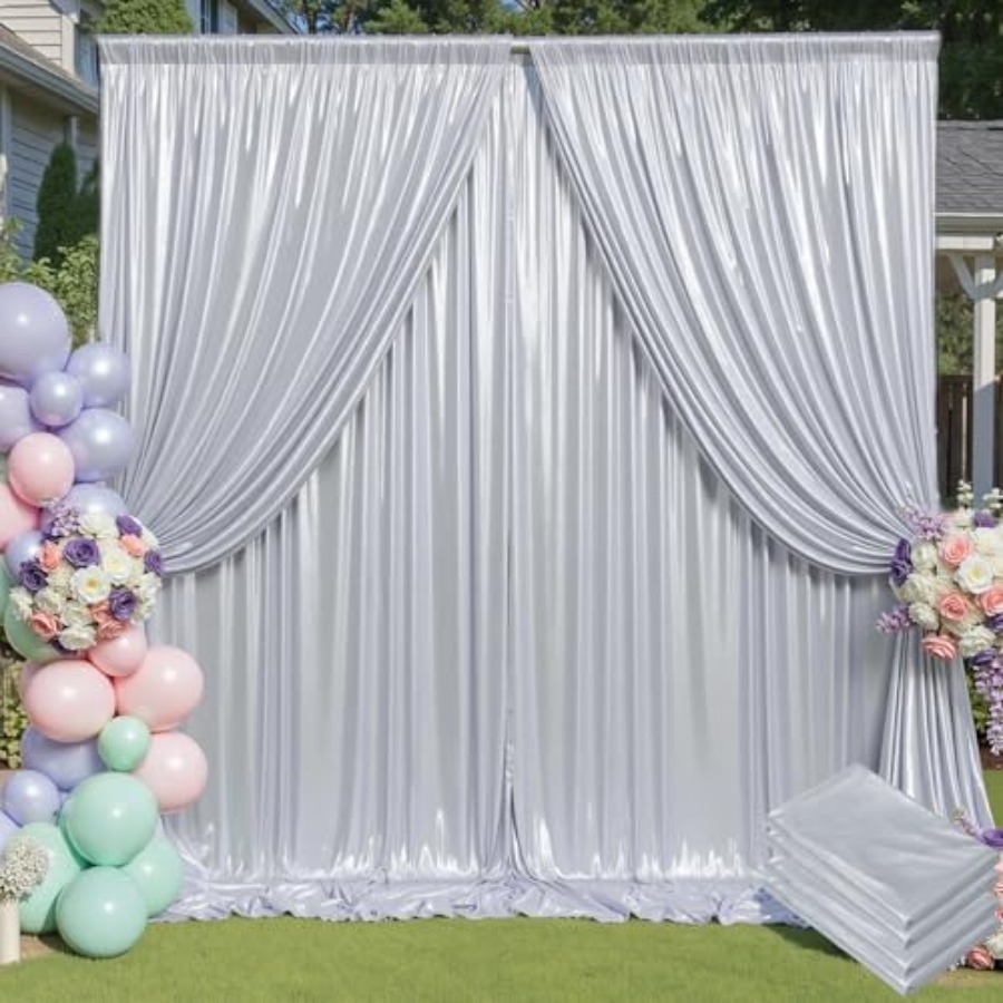 Parties and weddings: silver s – Sequin Fabric Panel Bewertung und Preis
