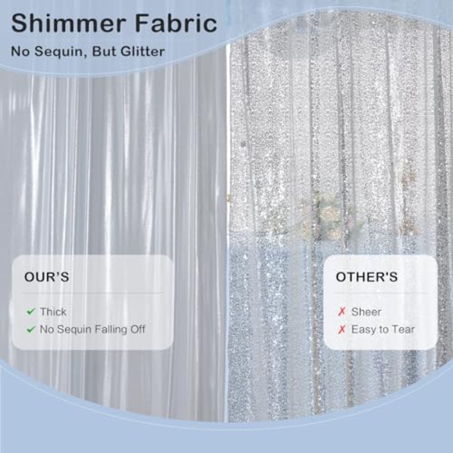 Parties and weddings: silver s – Sequin Fabric Panel Bewertung und Preis
