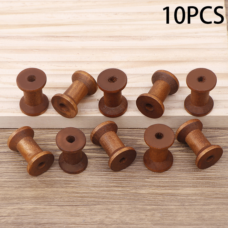 10Pc Vintage Wooden Spools DIY – Organza Ribbon Spool Bewertung und Preis