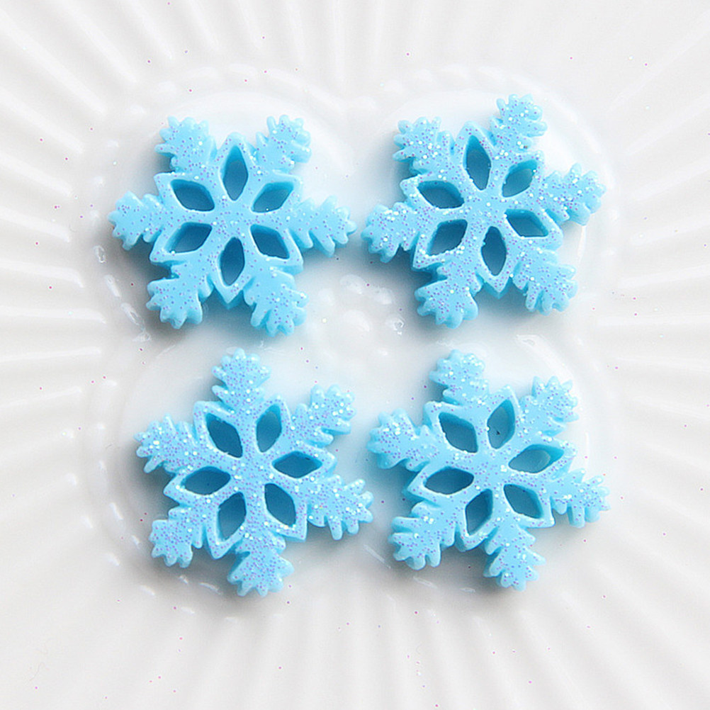 50Pcs Mini Resin Snowflake Orn – Christmas Craft Embellishment Bewertung und Preis