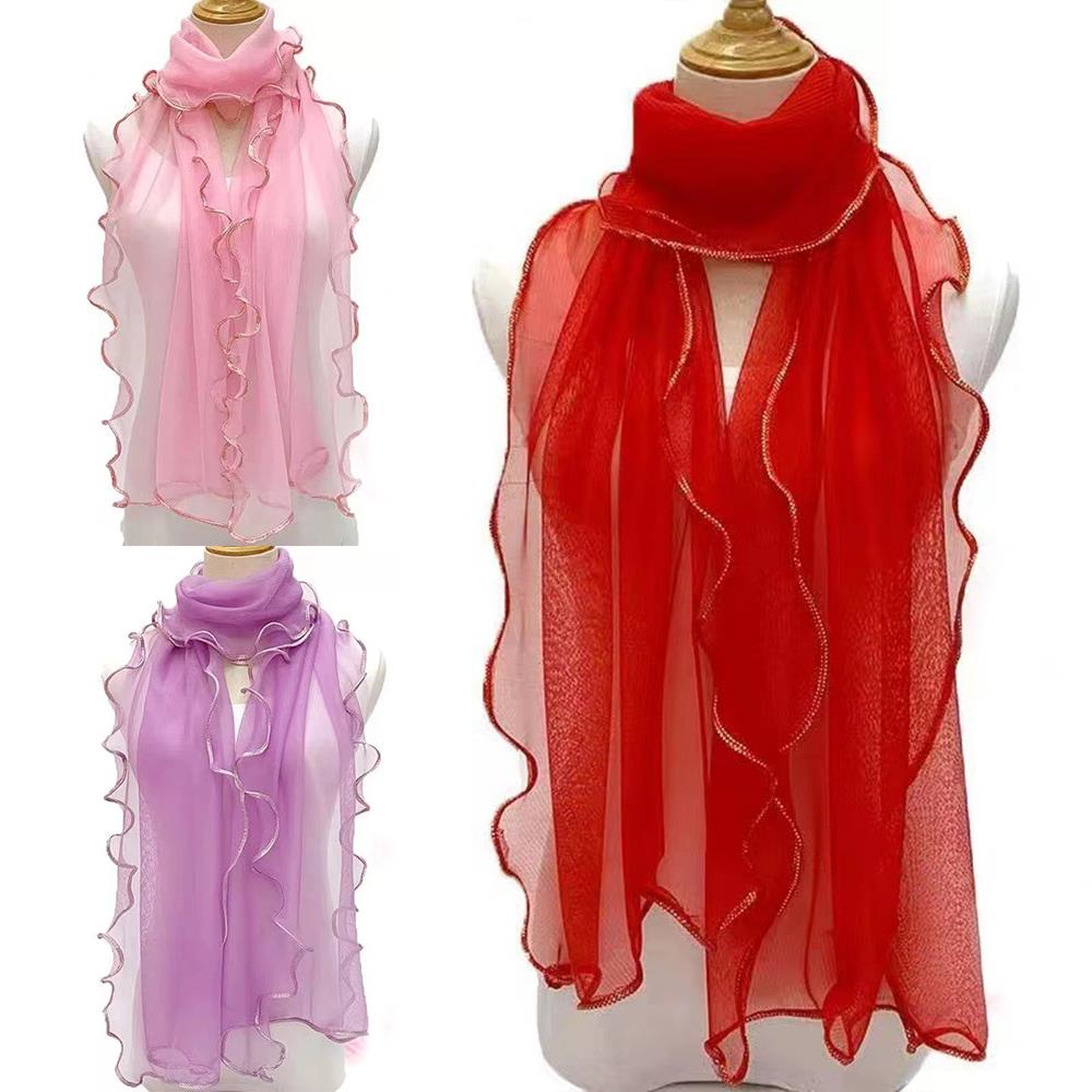 Lightweight Hijab Silk Shawl W – Tassel Fringe Trim Bewertung und Preis