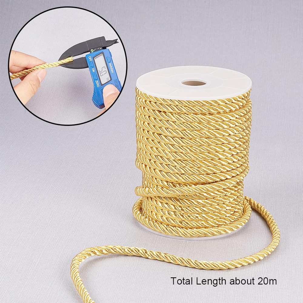 5mm 18 Yards Twisted Gold Rope – Cord Trim Twisted Bewertung und Preis