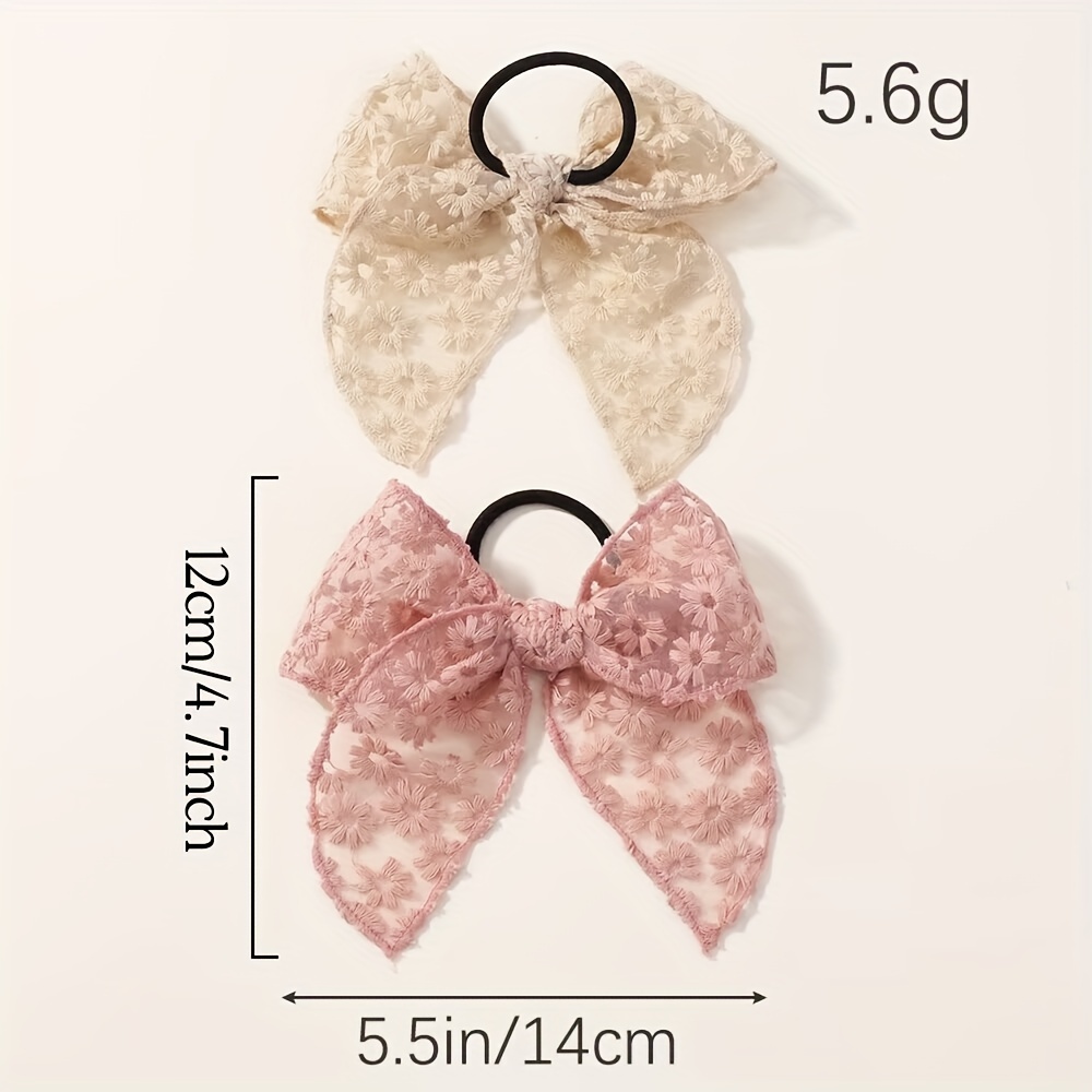 Elegant Lace Bow Hair Tie for  – Elastic Lace Trim Bewertung und Preis