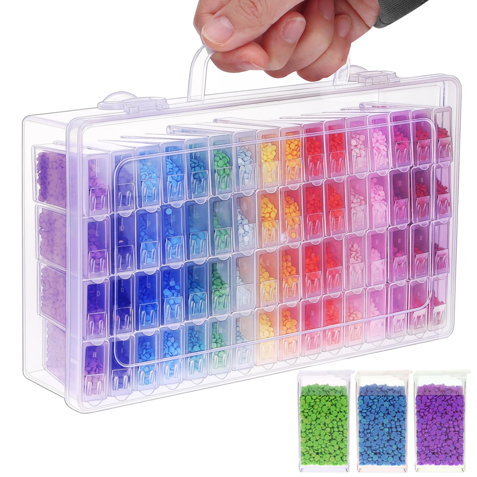 1/2/3/4Pack 64gird Diamond Pai – Craft Embellishment Storage Bewertung und Preis