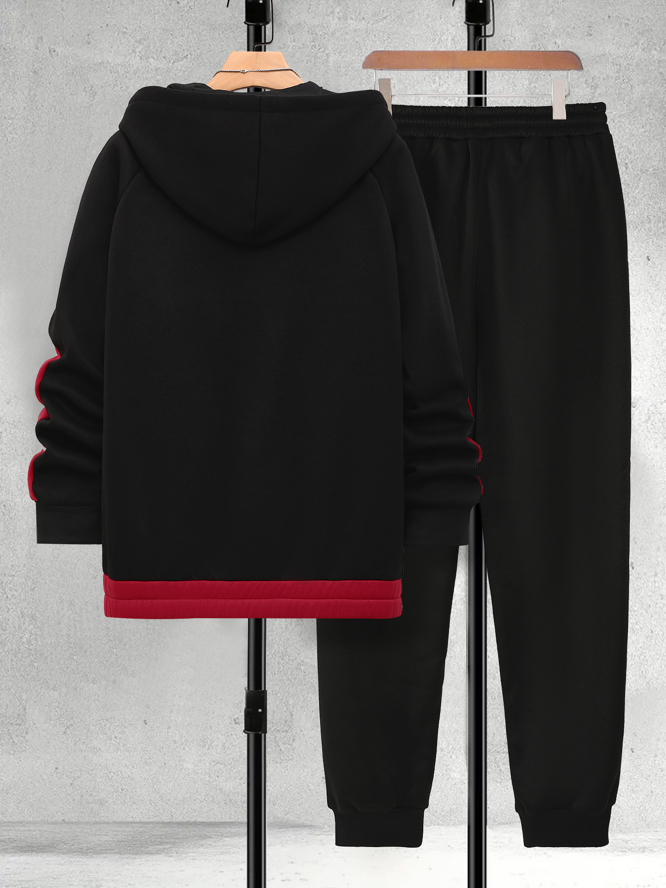 Men's Plus Size Black & Red Co – Embellish Knit Bewertung und Preis