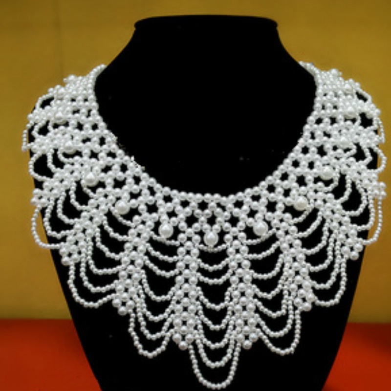 New Pearl Beaded Lace Trim Col – Beaded Trim Fringe Bewertung und Preis