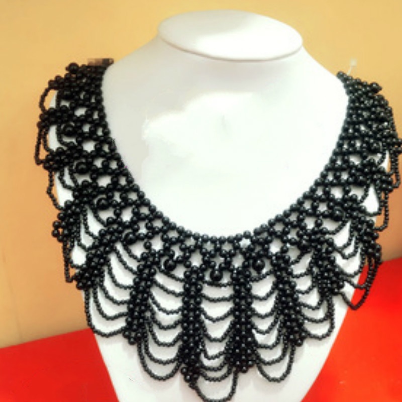 New Pearl Beaded Lace Trim Col – Beaded Trim Fringe Bewertung und Preis