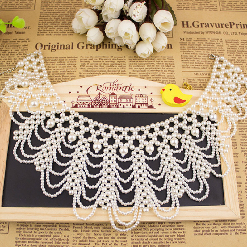 New Pearl Beaded Lace Trim Col – Beaded Trim Fringe Bewertung und Preis