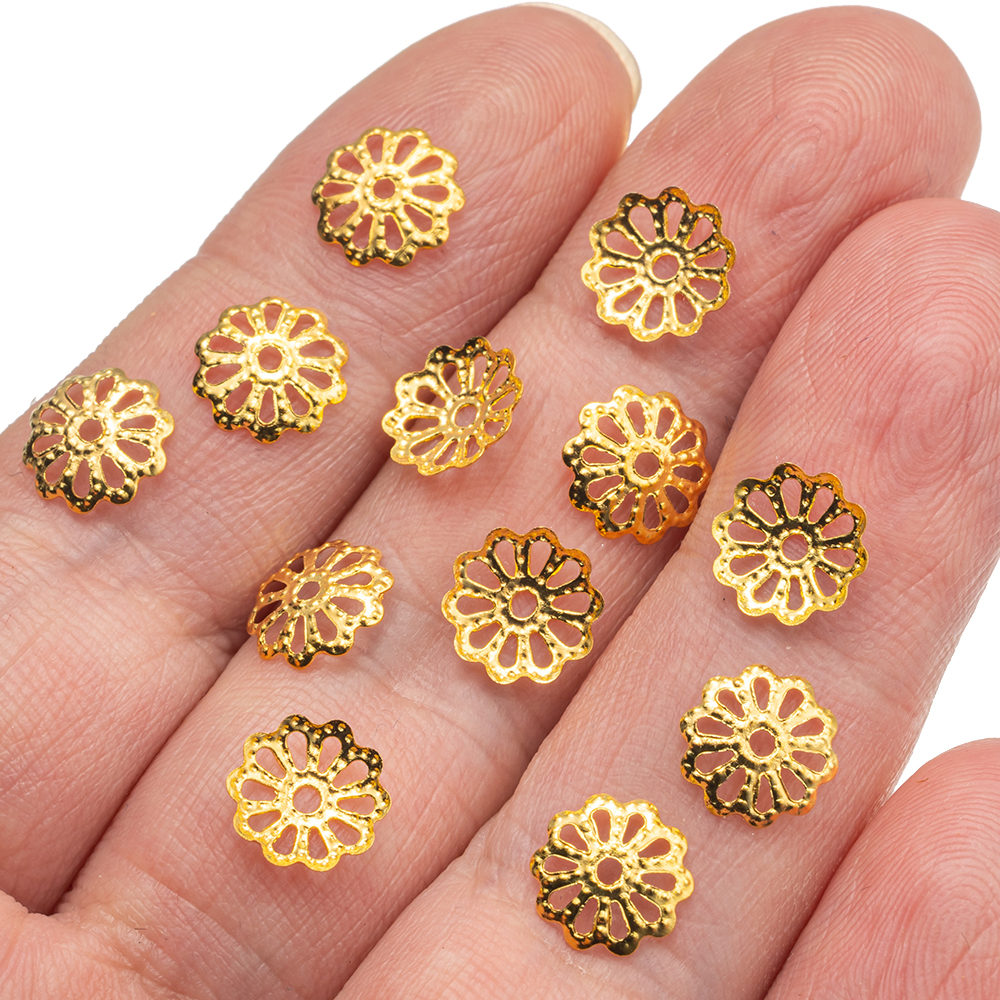 200pcs 7/9mm Filigree Flower H – Embellishment Crafts Bewertung und Preis