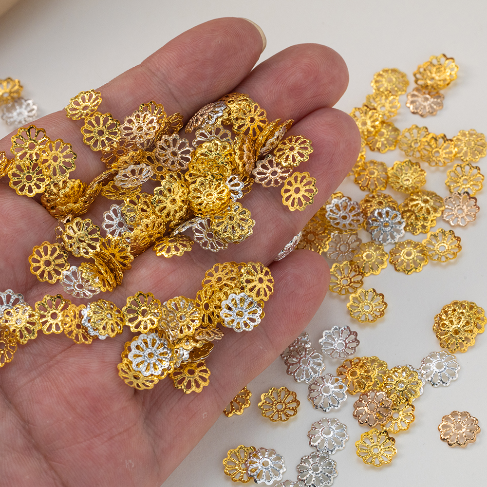 200pcs 7/9mm Filigree Flower H – Embellishment Crafts Bewertung und Preis