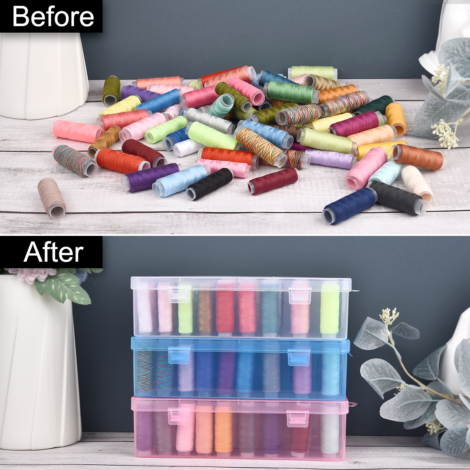 New Sewing Thread Box 42 Piece – Craft Embellishment Storage Bewertung und Preis
