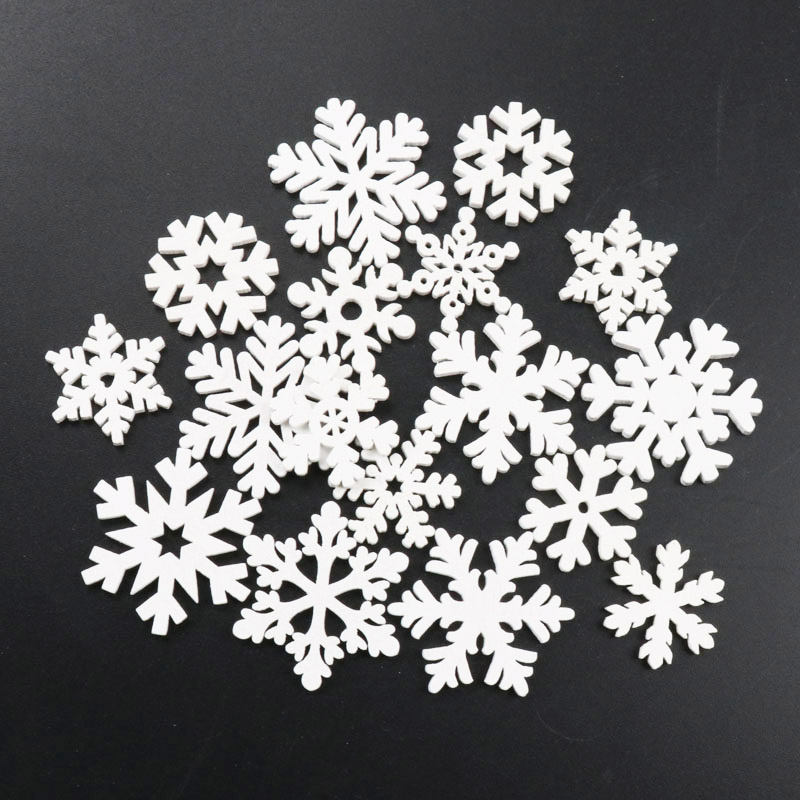 20Pcs Wooden Christmas Snowfla – Christmas Craft Embellishment Bewertung und Preis