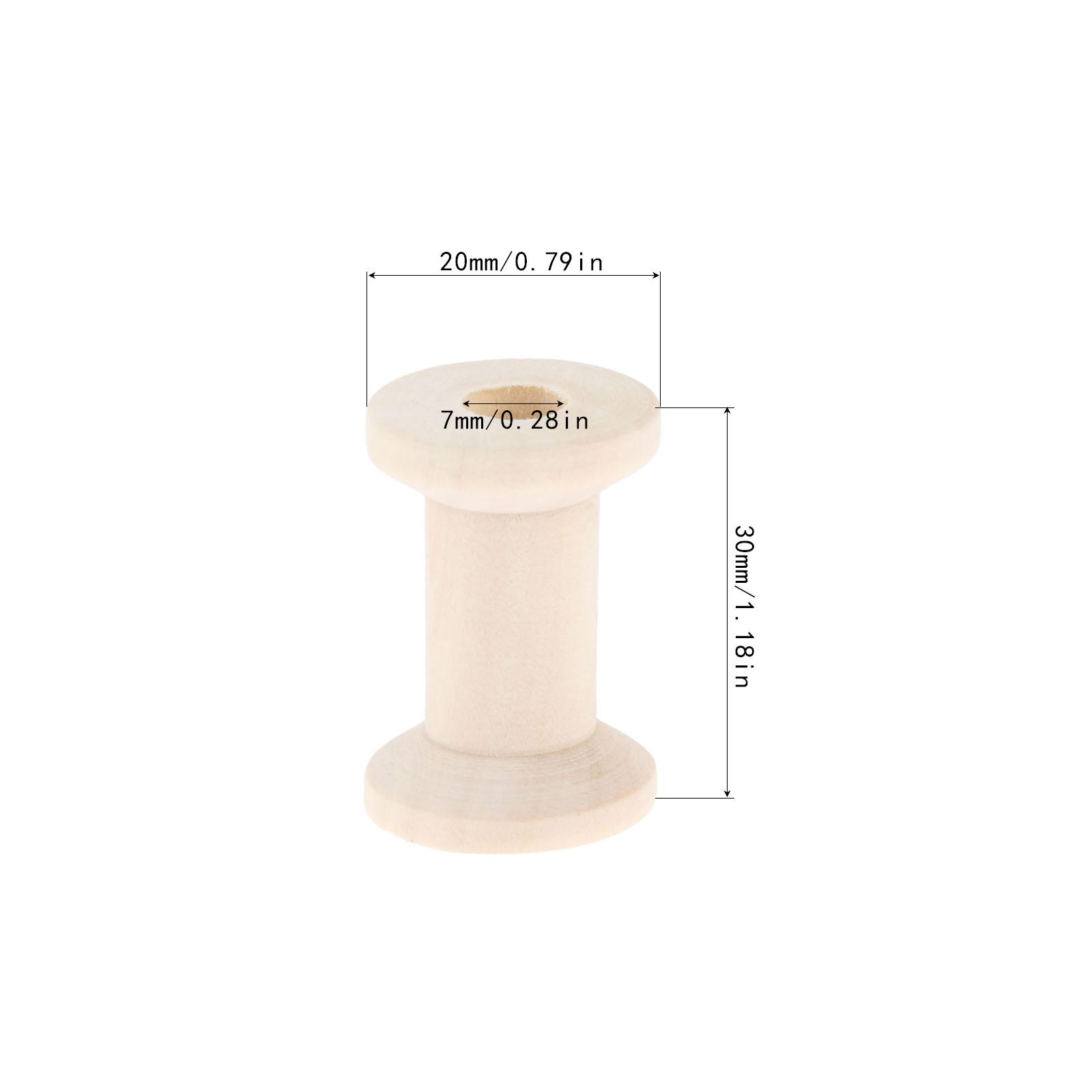 10Pcs Sewing Wooden Bobbins Sp – Organza Ribbon Spool Bewertung und Preis