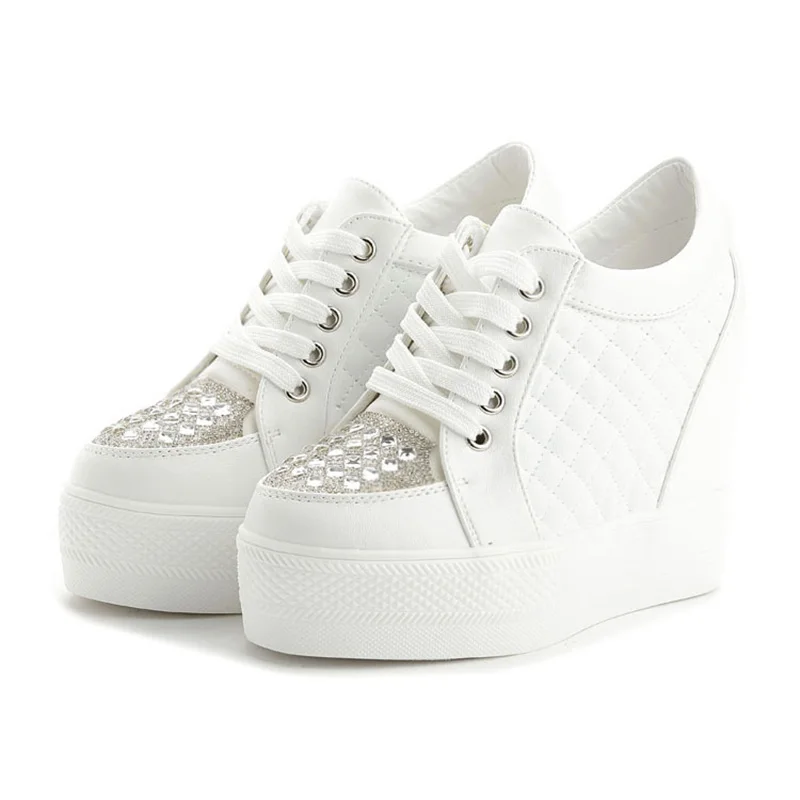 Fashion Sneakers Women Platfor – Crystal Mesh Fabric Bewertung und Preis