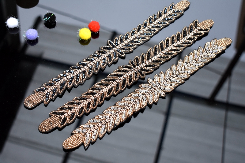 Long leaves leaf handmade appl – Beaded Trim Fringe Bewertung und Preis