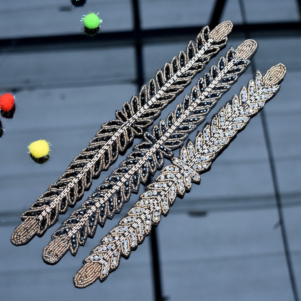 Long leaves leaf handmade appl – Beaded Trim Fringe Bewertung und Preis