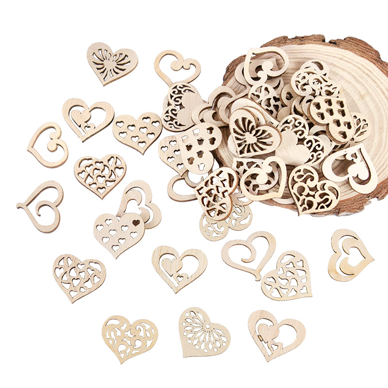 50/100pcs Hollowed Heart Patte – Embellishments For Scrapbooking Bewertung und Preis