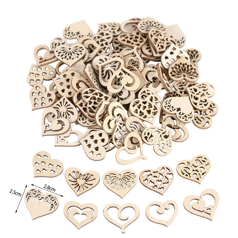 50/100pcs Hollowed Heart Patte – Embellishments For Scrapbooking Bewertung und Preis