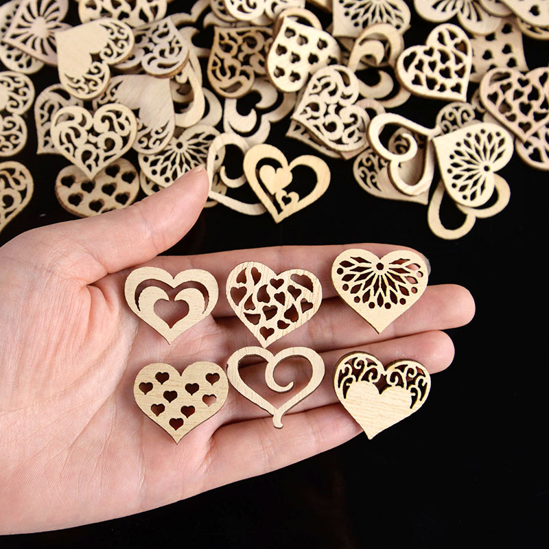 50/100pcs Hollowed Heart Patte – Embellishments For Scrapbooking Bewertung und Preis