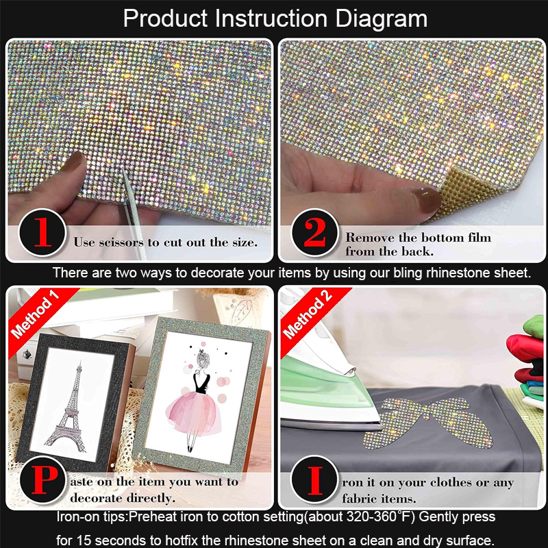 9720/4860Pcs Bling Rhinestone  – Hotfix Rhinestone Sheet Bewertung und Preis