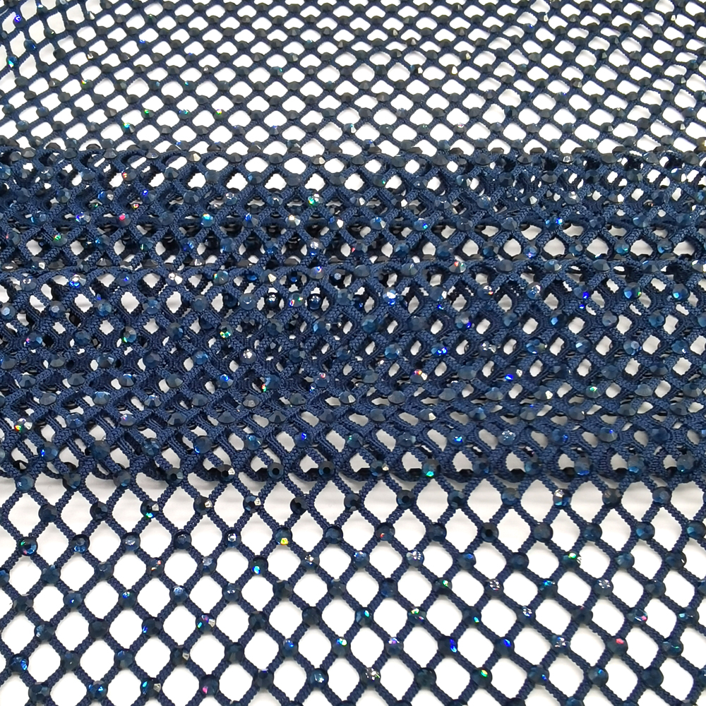 SS10 Rhinestones Mesh Navy Col – Crystal Mesh Fabric Bewertung und Preis