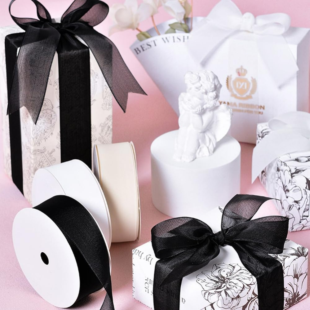 1Inch Black Organza Ribbon Wir – Organza Ribbon Spool Bewertung und Preis