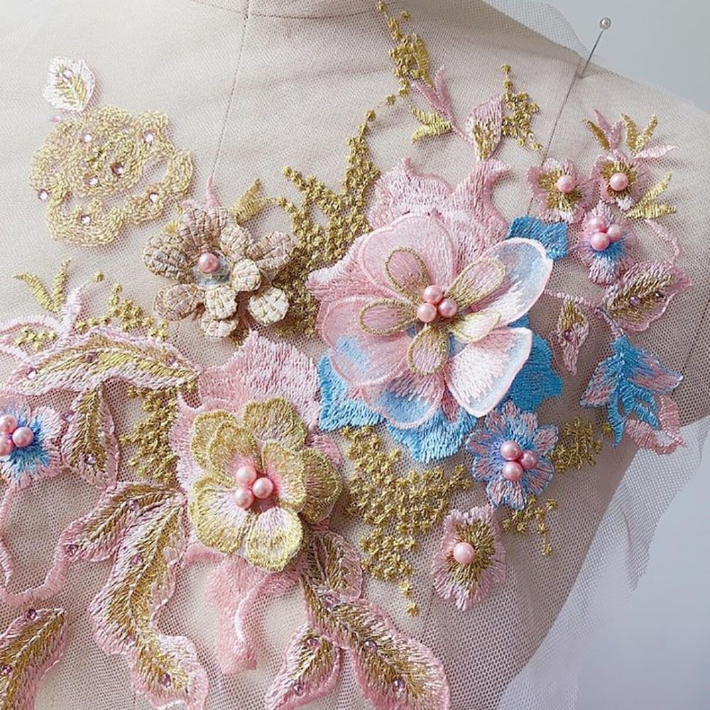 3D Flowers Beaded Lace Fabrics – Embellishments For Scrapbooking Bewertung und Preis