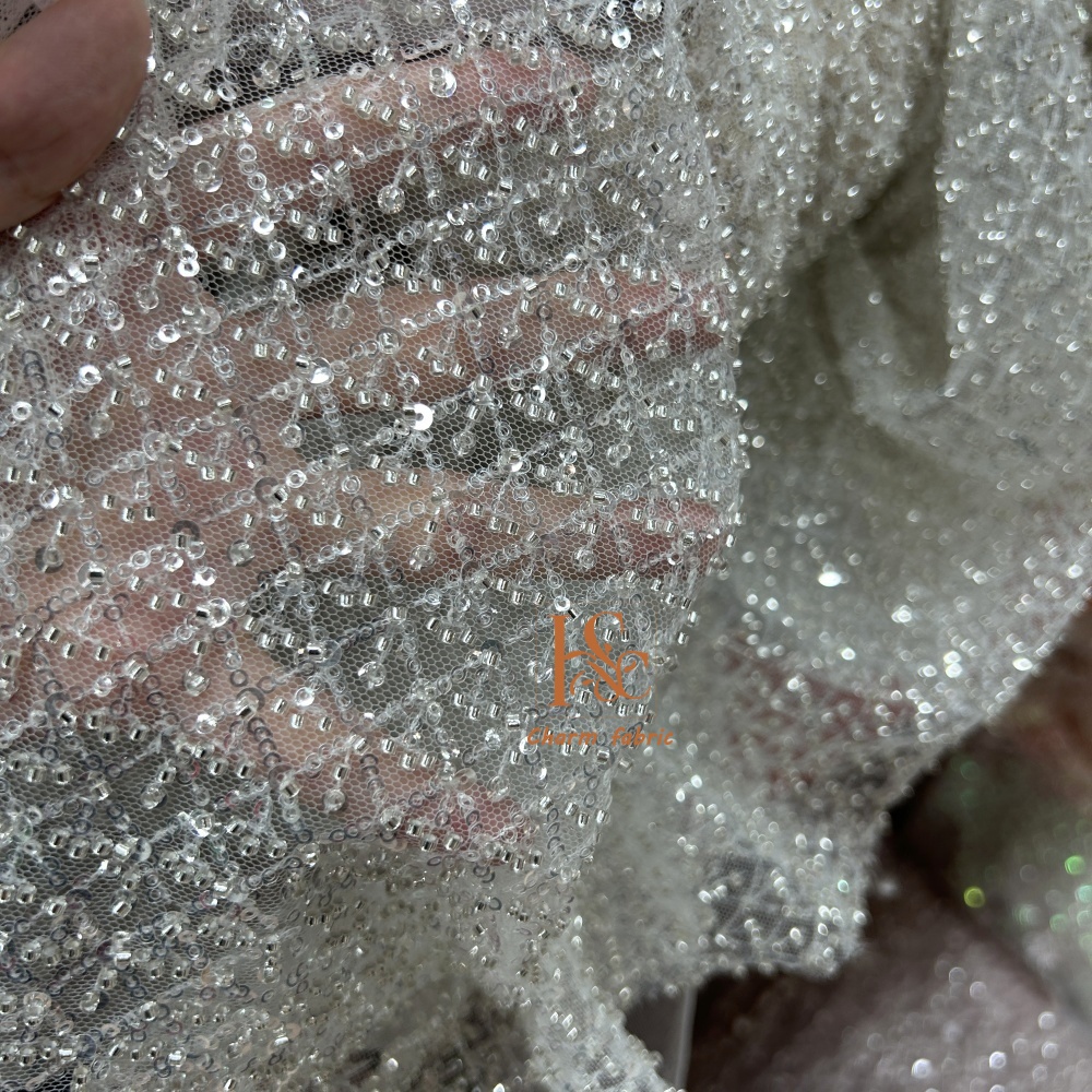 High-end lace embroidery beadi – Crystal Mesh Fabric Bewertung und Preis