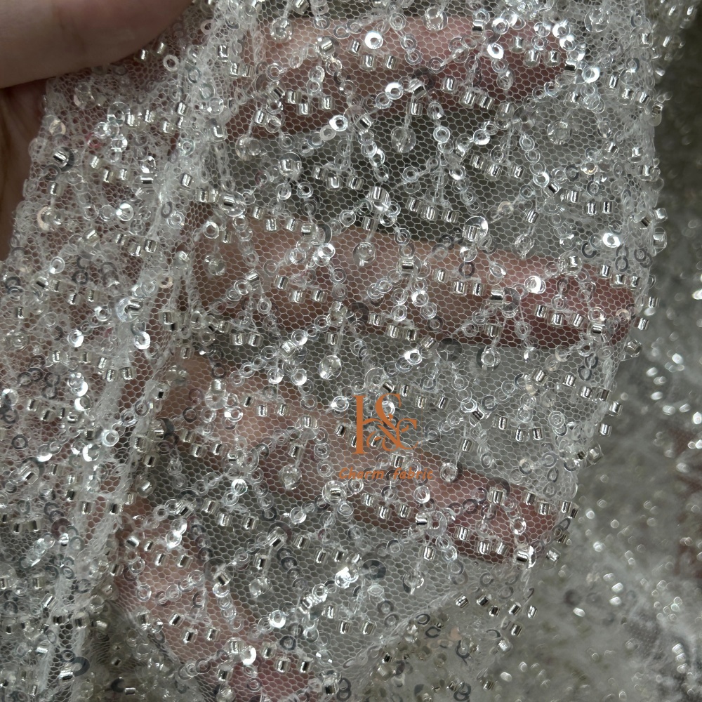 High-end lace embroidery beadi – Crystal Mesh Fabric Bewertung und Preis