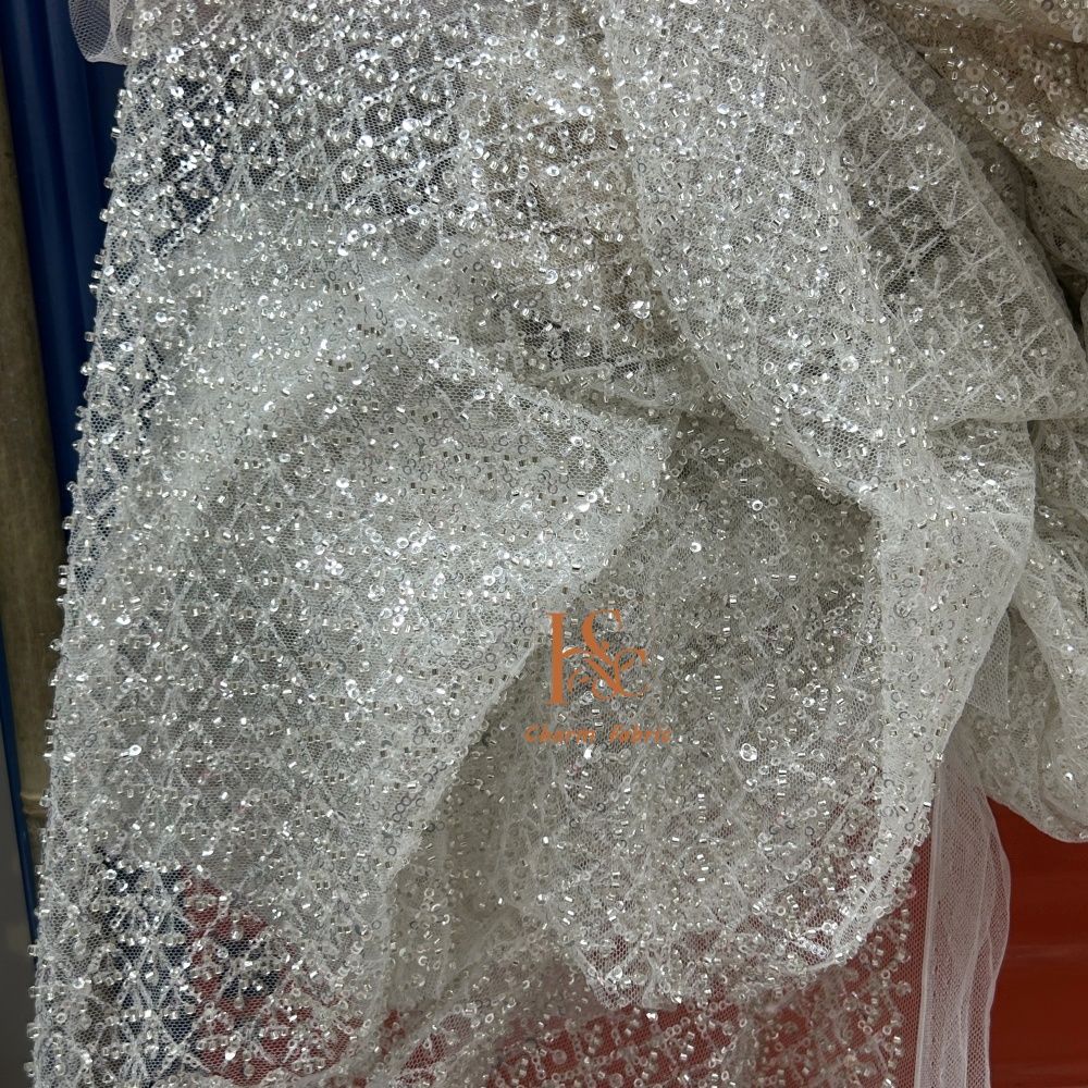 High-end lace embroidery beadi – Crystal Mesh Fabric Bewertung und Preis